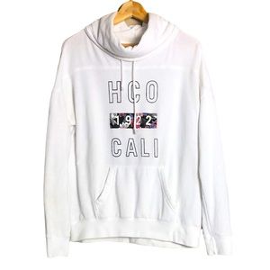 Hollister Women’s White Printed Sweatshirt Size M